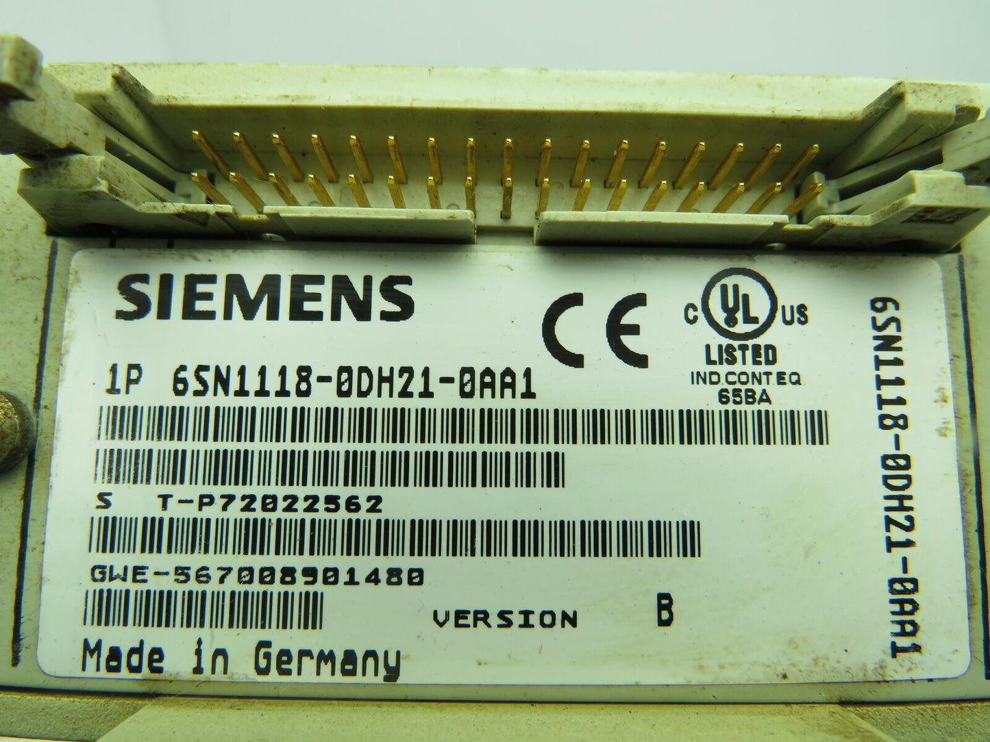 Siemens 6SN1118-0DH21-0AA1 Simodrive Control Unit Circuit Card Version B