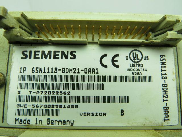 Siemens 6SN1118-0DH21-0AA1 Simodrive Control Unit Circuit Card Version B