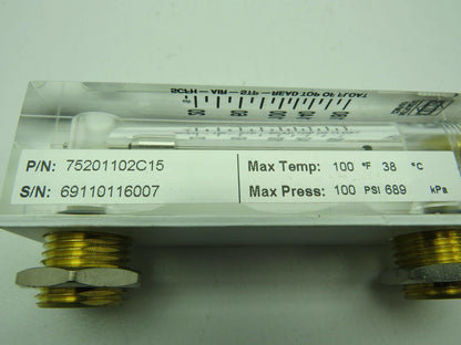 King Instrument 75201102C15 Flow Meter 1/4" FNPT BR EP 180 SCFH