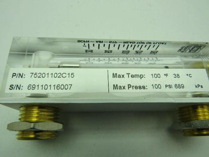 King Instrument 75201102C15 Flow Meter 1/4" FNPT BR EP 180 SCFH