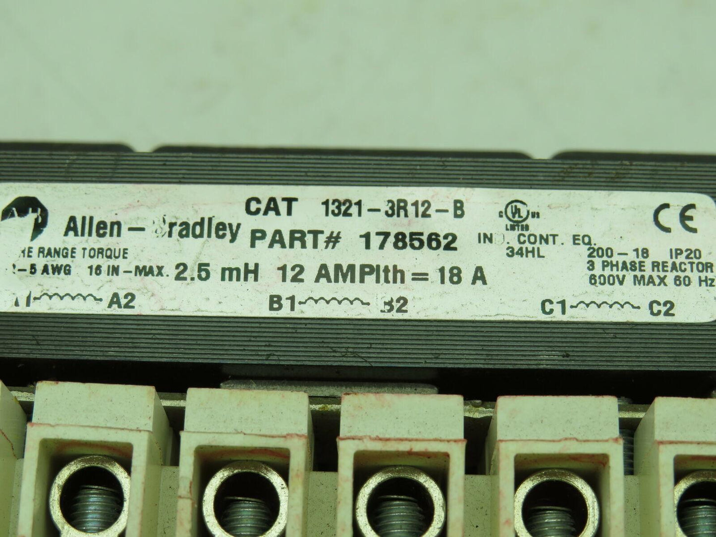Allen Bradley 1321-3R12-B Transformer 600V 3Ph 12A