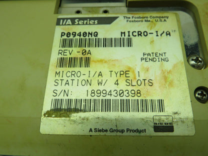 Foxboro P0940NQ Micro-I/A  24VDC Power Supply Type 1 Station Rev-0A