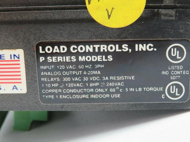Load Controls PMP-25V Motor Minder 120VAC 3PH 3A 1.8HP Series P