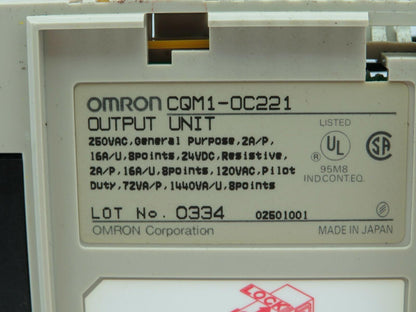 Omron CQM1-0C221 PLC Output Unit 250VAC 2A