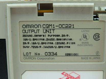 Omron CQM1-0C221 PLC Output Unit 250VAC 2A