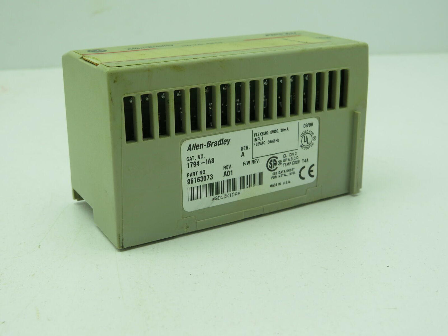 Allen Bradley 1794-IA8/A Flex I/O Input 120VAC Series A Rev A01 Lot of 11