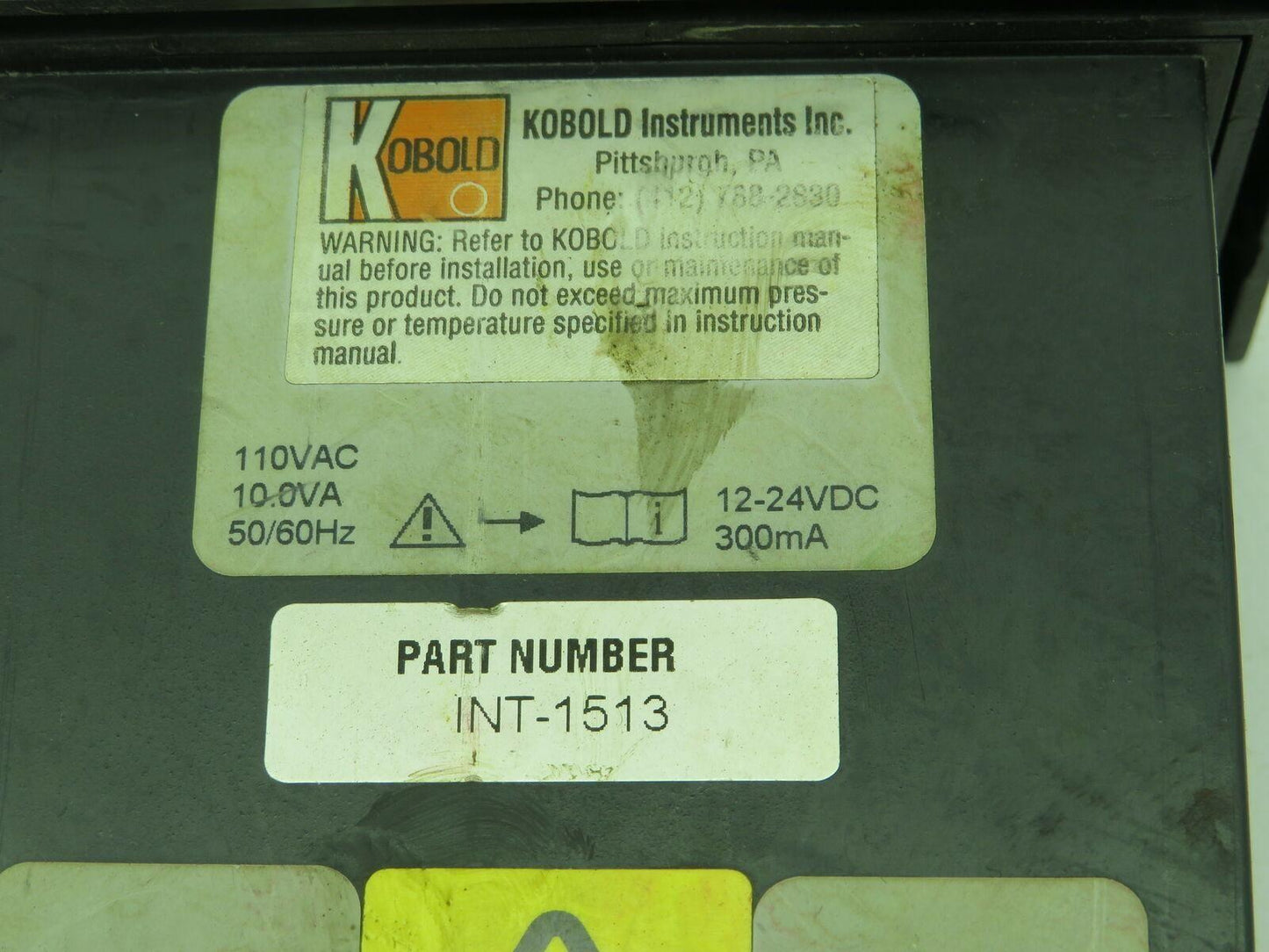 Kobold INT-1513 Ratemeter Totalizer PLC Counter Panel Mount 110VAC