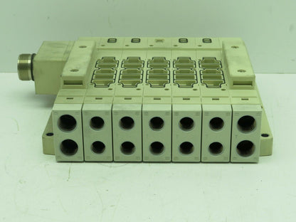 SMC SS5V4-W10CD-05B Pneumatic Solenoid Manifold 5 Station