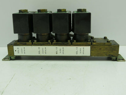 CKD GAB4X Single Solenoid Pneumatic Valve Bank Manifold 110V