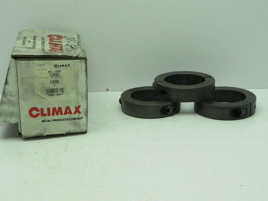 Climax Metals 2C-250 Two-Piece Steel Clamping Collar 2 1/2" Lot of 3