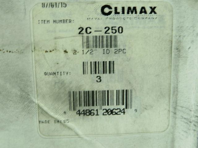 Climax Metals 2C-250 Two-Piece Steel Clamping Collar 2 1/2" Lot of 3