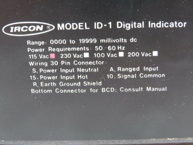 Ircon ID-1 Digital Indicator 115VAC