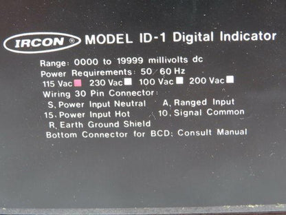 Ircon ID-1 Digital Indicator 115VAC