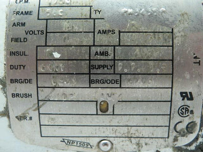 Baldor CDPMD3455 DC Motor 1 HP 180V 16MM Shaft