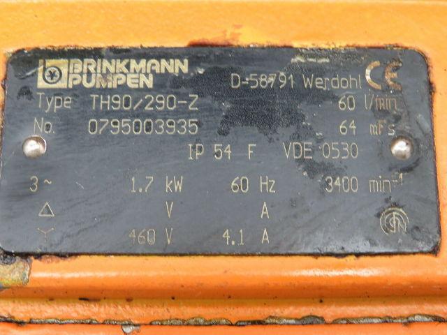 Brinkmann Pumpen TH90/290-Z Pump 460V 4.1A Pump