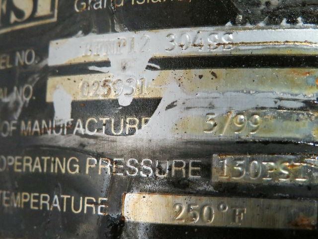 FSI BFNP12 Hydraulic Basket Strainer 304 Stainless Steel #2 Baghouse Filter 29"L