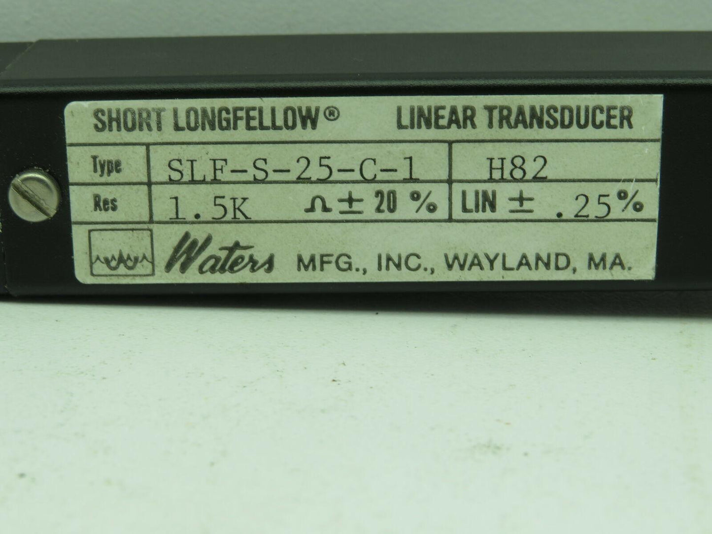 Waters Short Longfellow SLF-S-25-C-1 Linear Transducer H82