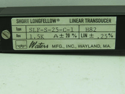 Waters Short Longfellow SLF-S-25-C-1 Linear Transducer H82