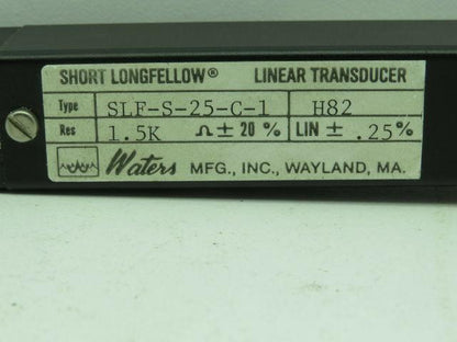 Waters Short Longfellow SLF-S-25-C-1 Linear Transducer H82