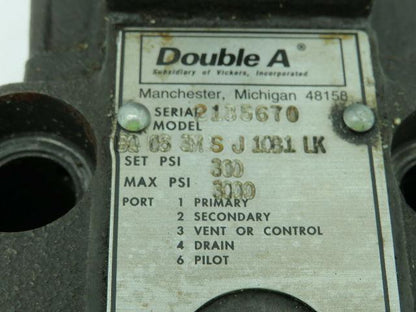 Double A BQ-06-3M-S-J-10B1-LK Hydraulic Valve Block 2135670