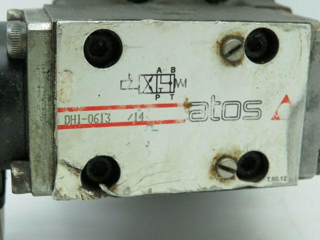 Atos DHI-0613 Hydraulic Valve 115V W/WQ-06-Y-J4-10A1-LK Valve Block