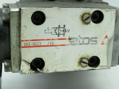 Atos DHI-0613 Hydraulic Valve 115V W/WQ-06-Y-J4-10A1-LK Valve Block
