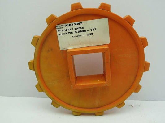 Rexnord N5996-14T Plastic Molded Non-Split Mattop Sprocket 2-1/2" Sq Bore 14 Tee