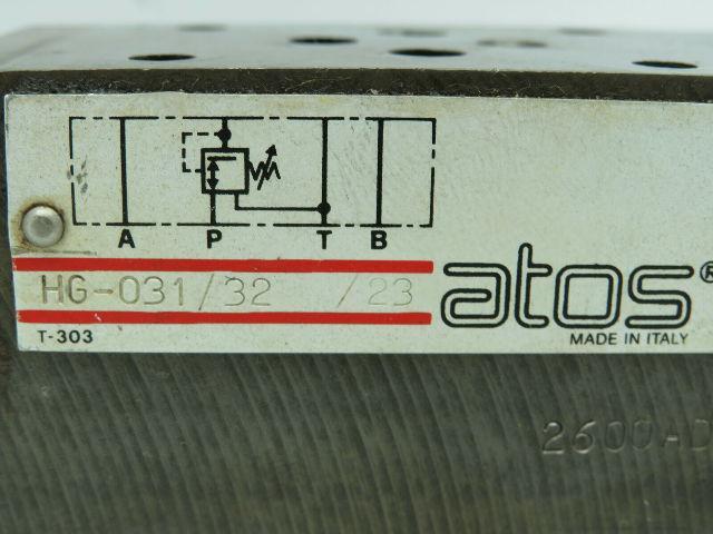 Atos HG-031/32/23 Pressure Reducing Valve