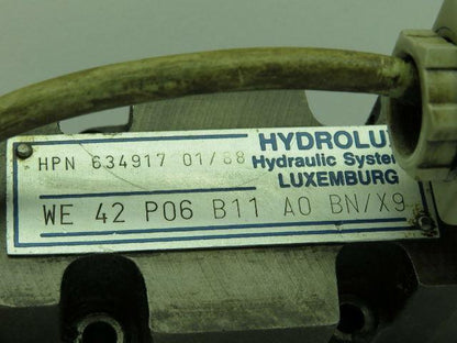 Hydrolux HPN 634917 WE42P06B11A0BN/X9 Hydraulic Valve 24V