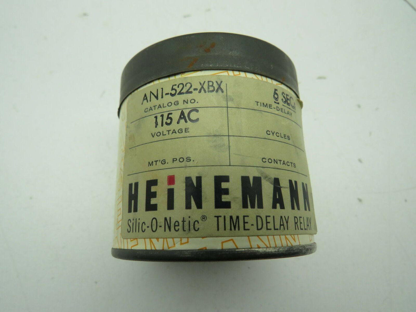 Heinemann AN1-522-XBX Relay 5 sec Delay 115VAC Lot of 2