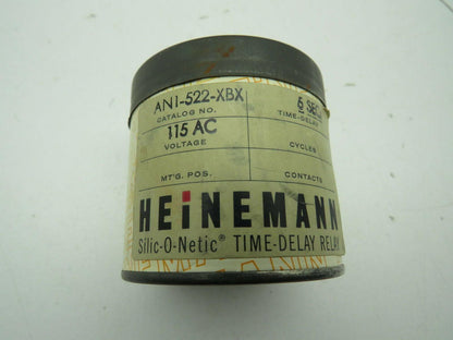 Heinemann AN1-522-XBX Relay 5 sec Delay 115VAC Lot of 2