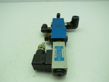 Festo FRC-1/2-SA Manifold Block W/Festo PEV-1/4-B Pressure Switch 250VAC