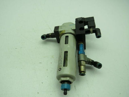 Festo LFMA-D-MINI-A Air Filter 175 PSI W/Festo MEH-3-09 Solenoid Coil 21.6-26.4V