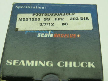 Pneumatic Scale Angelus Can Seamer Seaming Chuck 202 End 75L363  202 SSZ