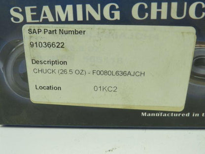PSA Pneumatic Scale Angelus Can Seamer Seaming Chuck 80L636 307 SS  307 Dia