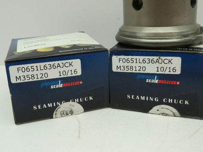 PSA Pneumatic Scale Angelus Can Seamer Seaming Chuck 300 Dia  3"  Lot of 2