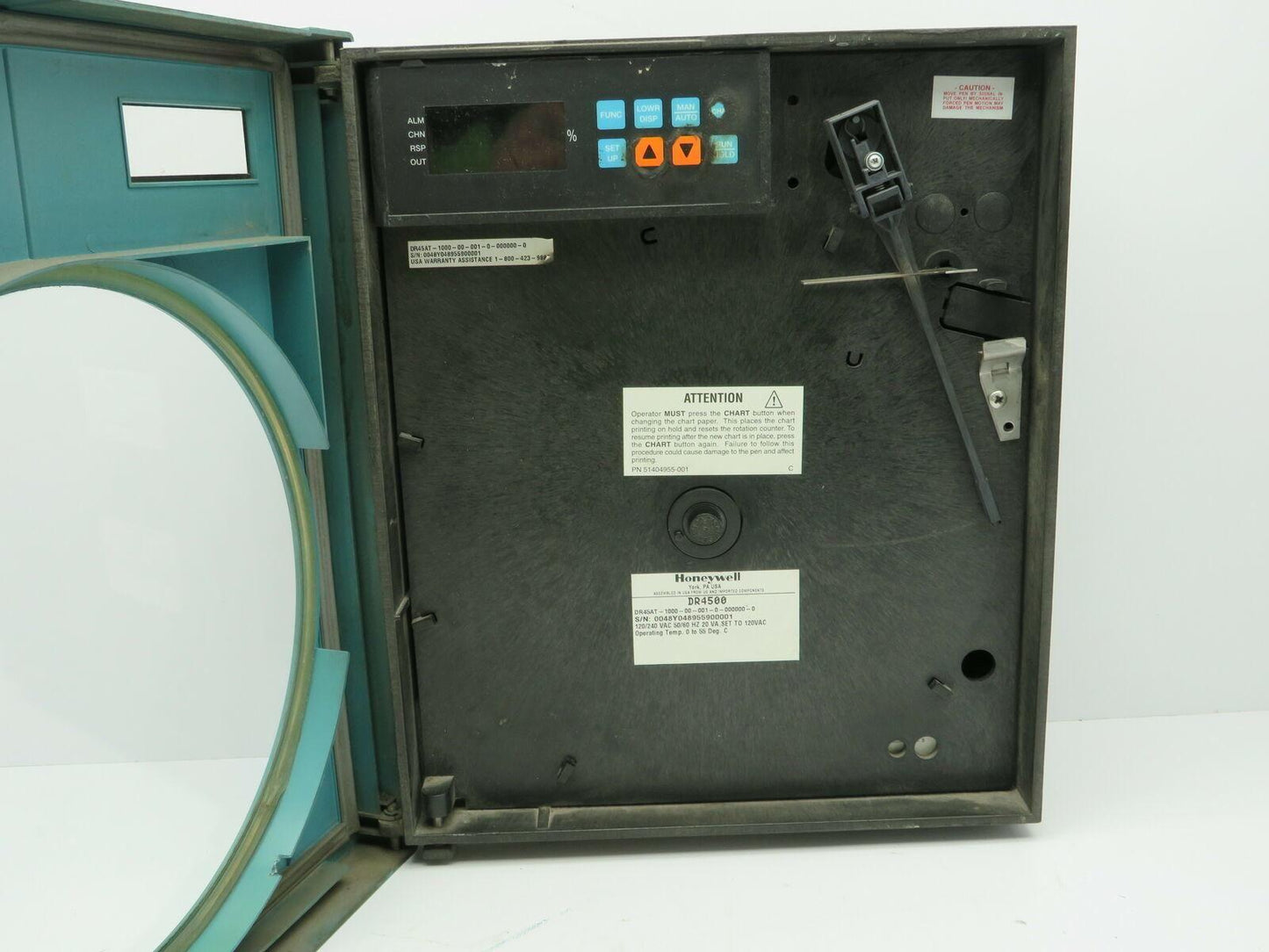 Honeywell DR45AT-1000-00-001-0-000000-0 Chart Recorder 120/240V DR4500
