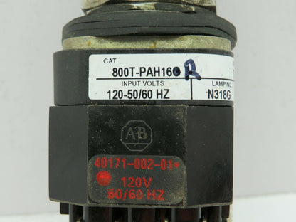 Allen Bradley 800T-PAH16R/T Red Illuminated Push Button 120V 2N.O 2N.C Series T