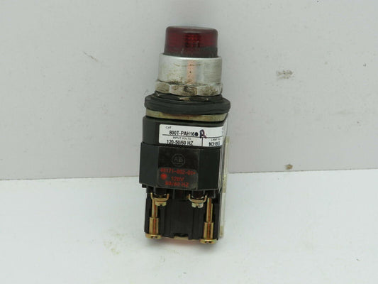 Allen Bradley 800T-PAH16R/T Red Illuminated Push Button 120V 2N.O 2N.C Series T