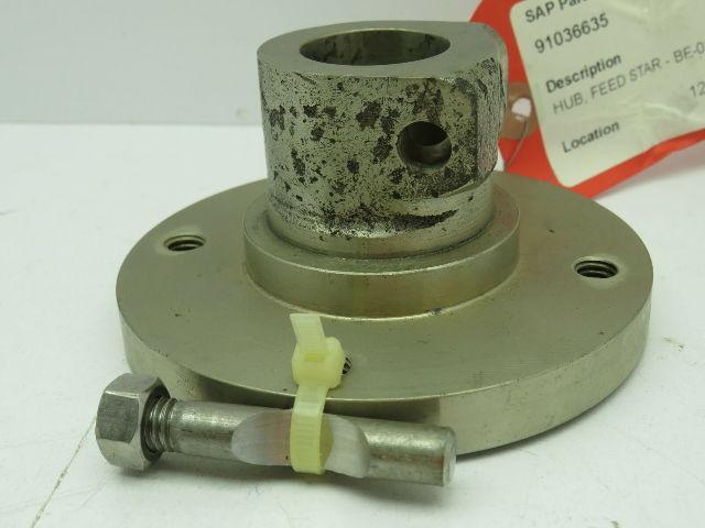 Elmar BE-01254 Feed Star Hub Replacement Part  1-1/8" Bore 3-Bolt Flange