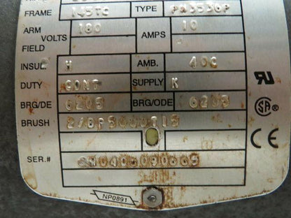 Baldor CDP3590 2HP DC Motor 145TC Frame 180V 10A W/SE-200-1*0 Brake