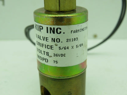 KIP 2x103 Solenoid Valve 36VDC 7W