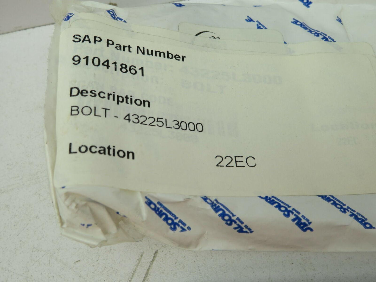 Total Source 43225L3000 Forklift Axle Bolt 3" Lot of 8