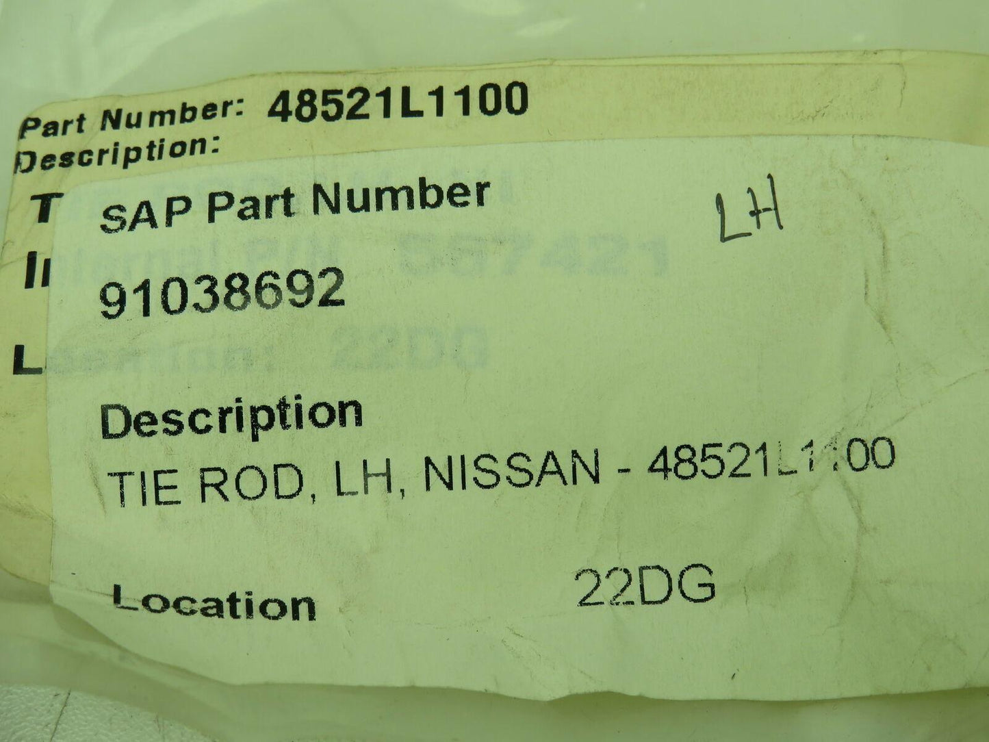 Nissan 48521L1100 Forklift Tie Rod End LH