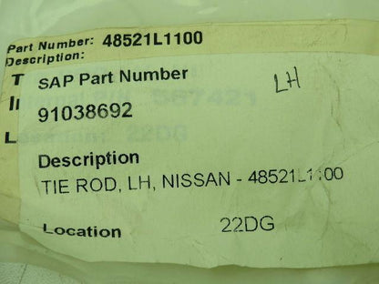 Nissan 48521L1100 Forklift Tie Rod End LH