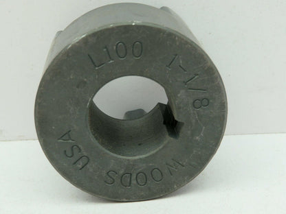 TB Woods L100 x 1.125 Jaw Coupling Hub 1-1/8" Keyed Bore  Lot of 2