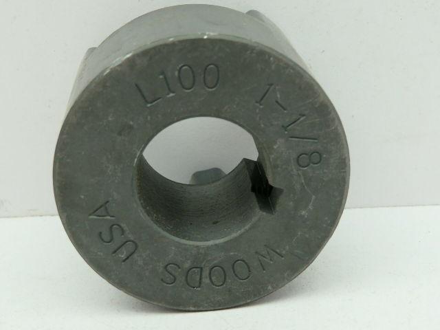 TB Woods L100 x 1.125 Jaw Coupling Hub 1-1/8" Keyed Bore  Lot of 2
