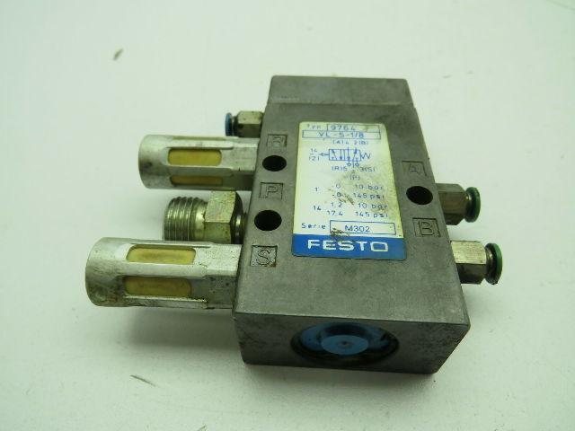 Festo 9764VL-5-1/8 Valve Block 145 PSI