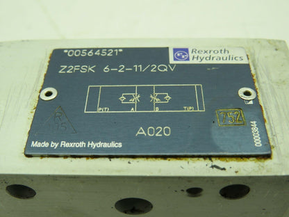 Rexroth Hydraulics Z2FSK 6-2-11/2QV Double Solenoid Hydraulic Check Valve