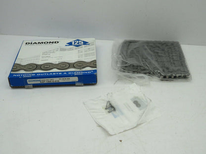 Diamond XAP-1466-D-010 Stainless Roller Chain #40 SIngle Strand Riveted 10' USA